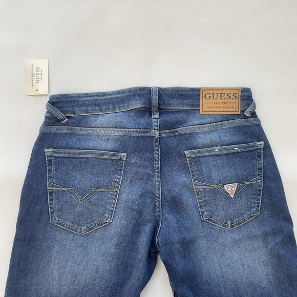 Guess Men's Smart Eco Sony Denim Shorts Med Blue Size 30 - Picture 7 of 10